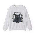 British Shorthair Cat Sweatshirt Cat Botanical Gift Women Hand Drawn Sweatshirt Kitty Sweatshirt Cat Fan Illustrated Graphic Vintage Ivy Leaves Sweatshirt