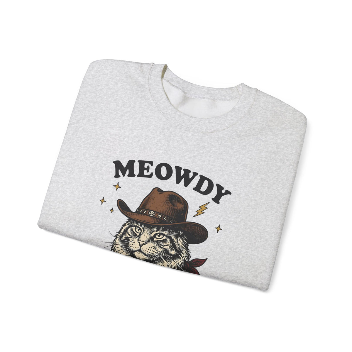 Cowboy Cat Sweatshirt Cat Western Gift Women Vintage Sweatshirt Kitty Cat Sweatshirt Cat Fan Rodeo Graphic Cowboy Hand Drawn Bandana Sweatshirt