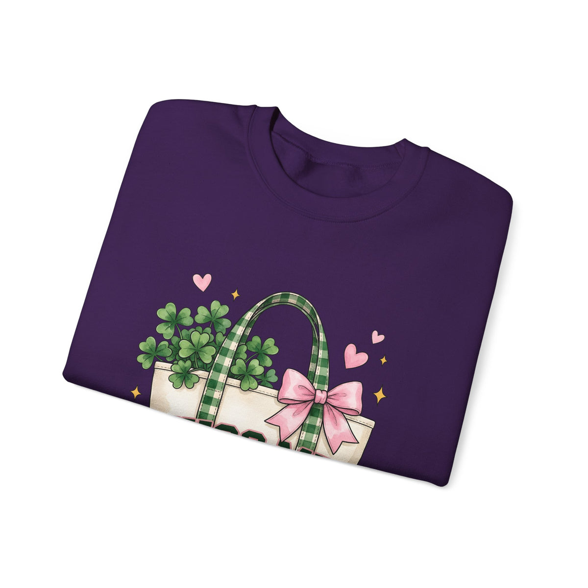 Clover Sweatshirt Sweatshirt St Patrick's Day Celebration Gift Women Paint Sweatshirt Tote Sweatshirt Shamrock Fan Painted Sweatshirt Party Graphic Sketch Pink