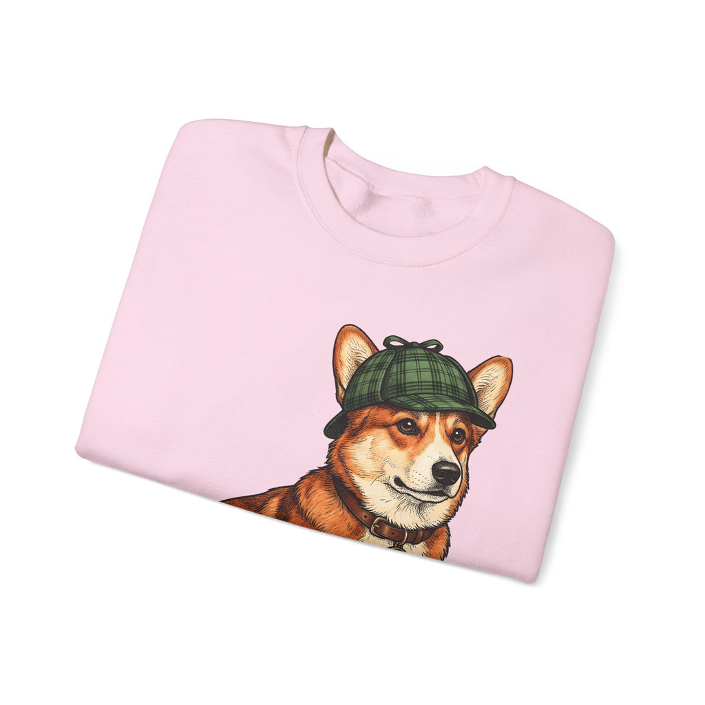 Corgi Puppy Dog Animals Gift Sketch Puppy Dog Fan Canine Doggy Retro Detective Cap Sweatshirt