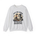 Skeleton Driver Sweatshirt Halloween Spooky Gift Women Vintage Sweatshirt Skeleton Sweatshirt Horror Fan Retro Sweatshirt Creepy Graphic Hand Drawn Bat Sweatshirt