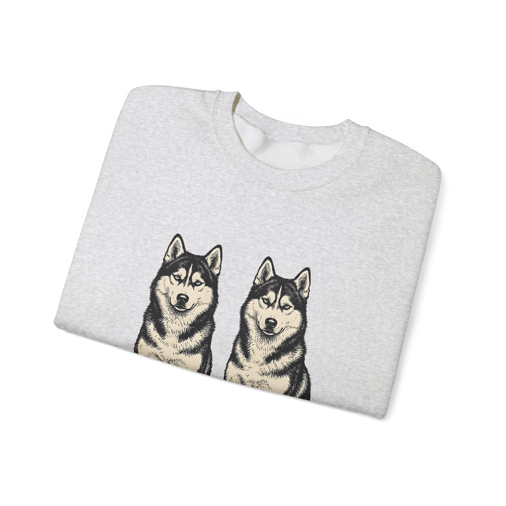 Siberian Huskies Sweatshirt Dog Wildlife Gift Women Doodle Sweatshirt Husky Sweatshirt Dog Fan Doggy Sweatshirt Wildlife Graphic Classic Couple Sweatshirt