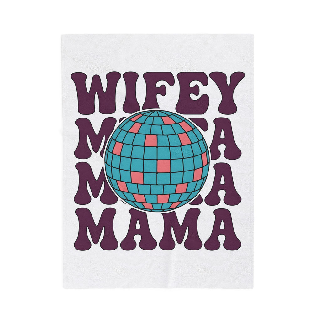 Disco Ball Blanket Moms Party Gift Women Retro Blanket Mirror Ball Blanket Motherhood Fan Retro Style Blanket Celebration Graphic Vintage Bold