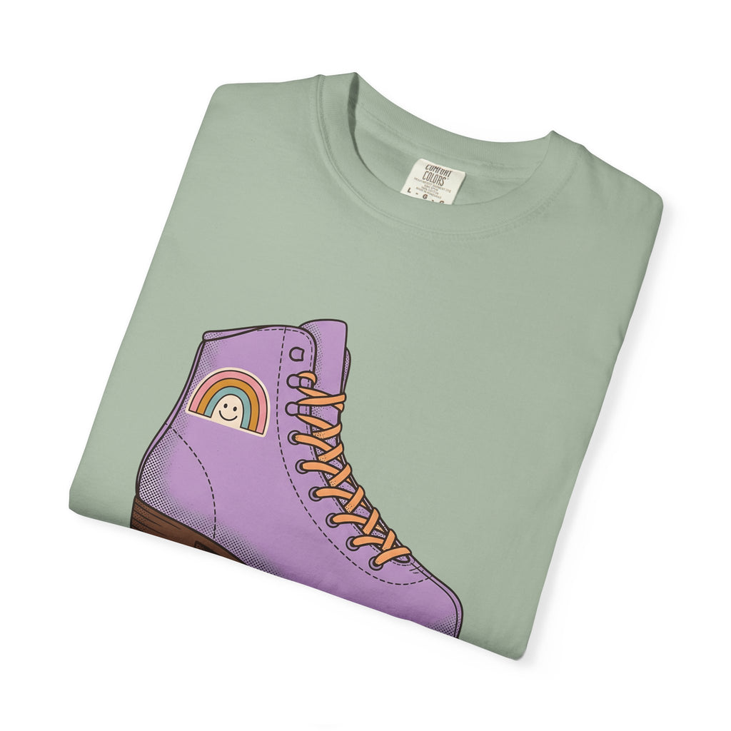 Roller Skate T-Shirt Cute Skateboarding Gift Women Cartoon T-Shirt Skate T-Shirt Kawaii Fan Comic T-Shirt Skateboard Graphic Vintage Rainbow T-Shirt