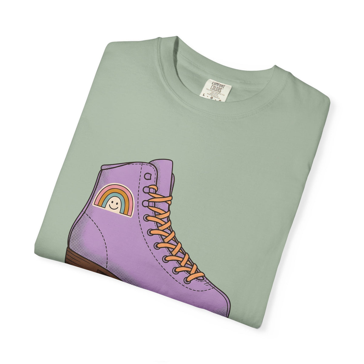 Roller Skate T-Shirt Cute Skateboarding Gift Women Cartoon T-Shirt Skate T-Shirt Kawaii Fan Comic T-Shirt Skateboard Graphic Vintage Rainbow T-Shirt