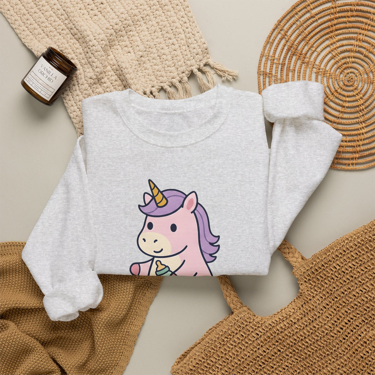 Baby Unicorn Sweatshirt NICU Nurse Clinic Gift Women Adorable Sweatshirt Unicorn Sweatshirt Nurse Practitioner Enthusiast Cute Sweatshirt Medical Graphic