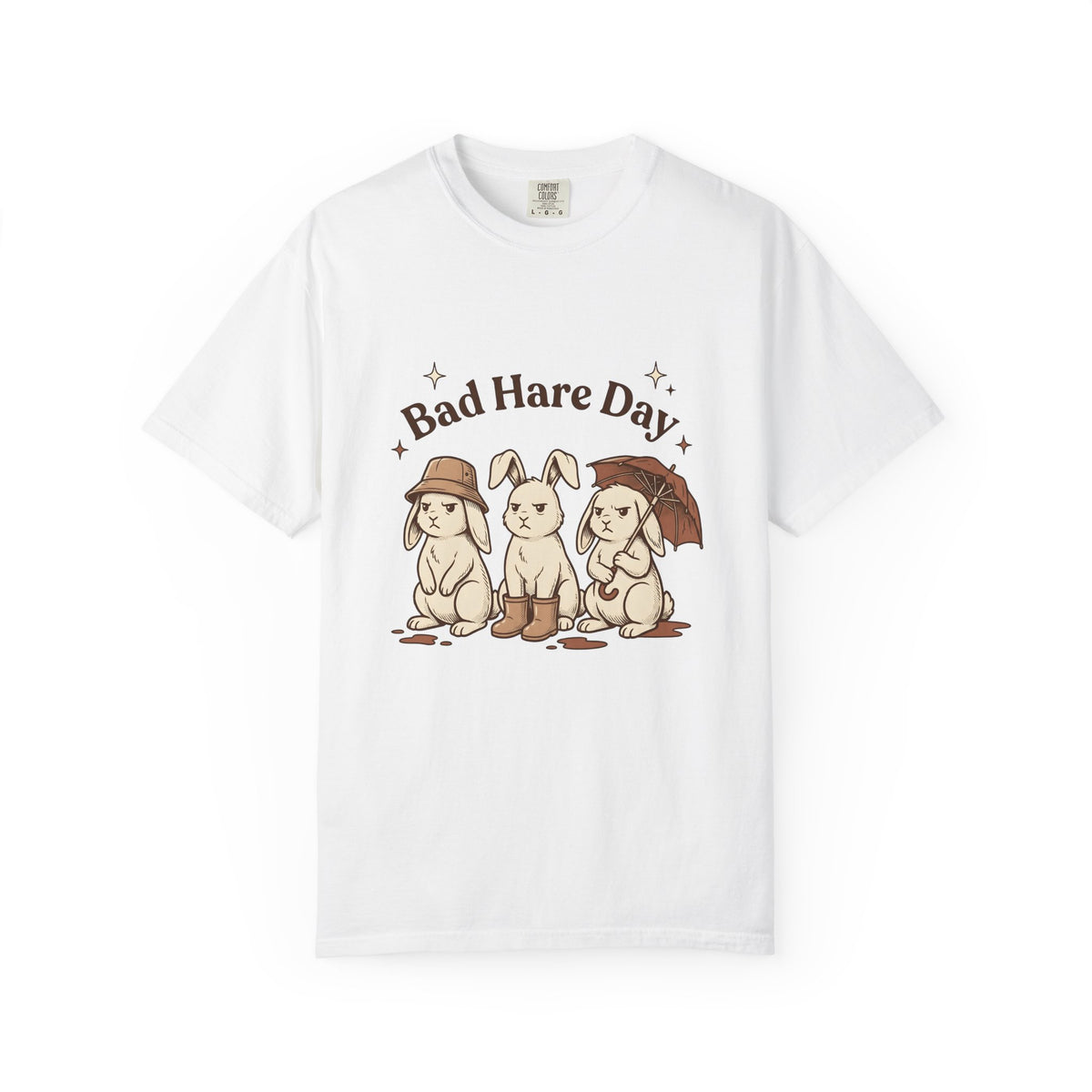 Moody Rabbits T-Shirt Funny Pets Gift Women Animation T-Shirt Bunny T-Shirt Humor Fan Cartoon T-Shirt Animal Graphic Classic Rainshade T-Shirt
