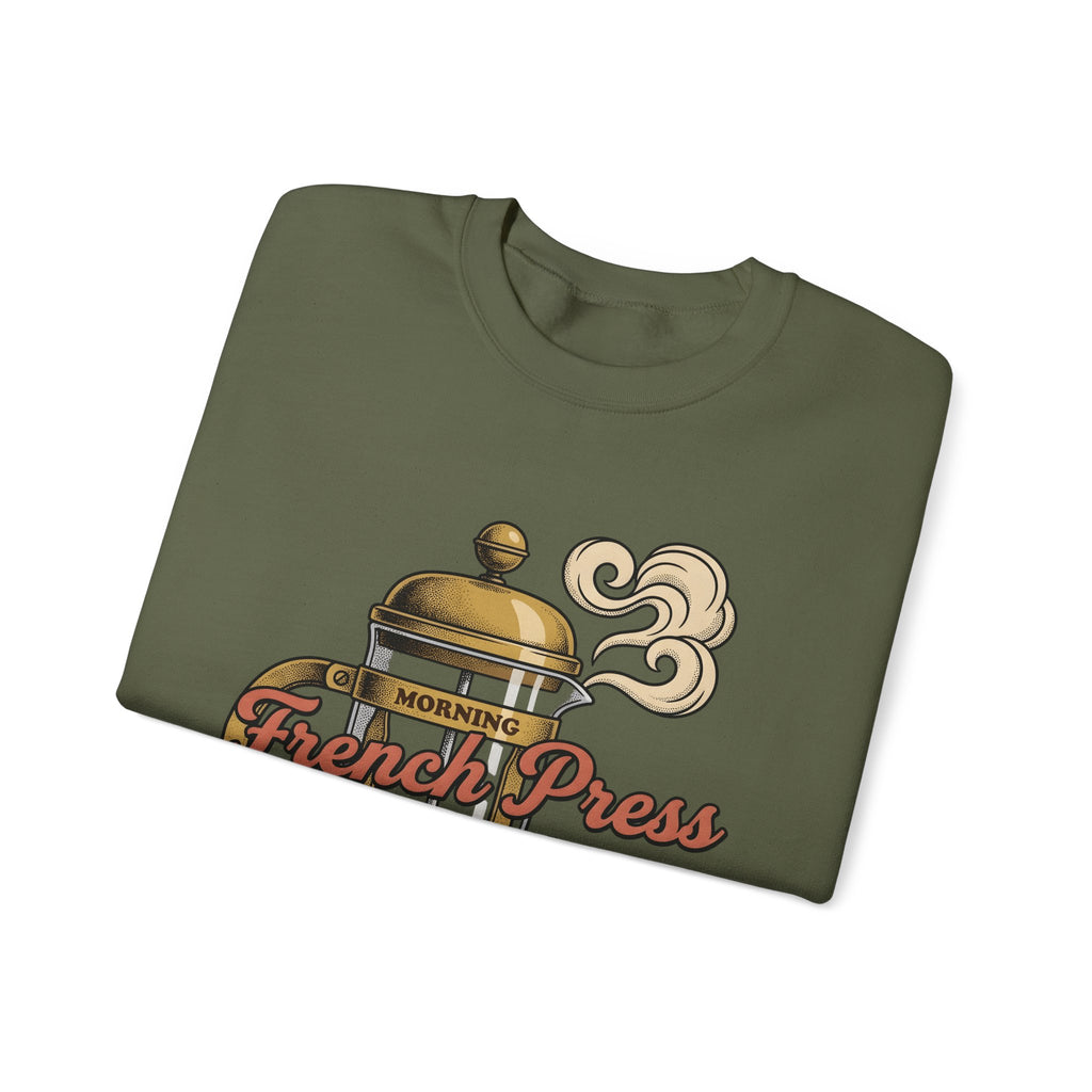 French Press Coffee Sweatshirt Coffee Cuisine Gift Women Hand Drawn Sweatshirt Cafetiere Sweatshirt Coffee Fan Coffee Bean Illustration Graphic Line Art