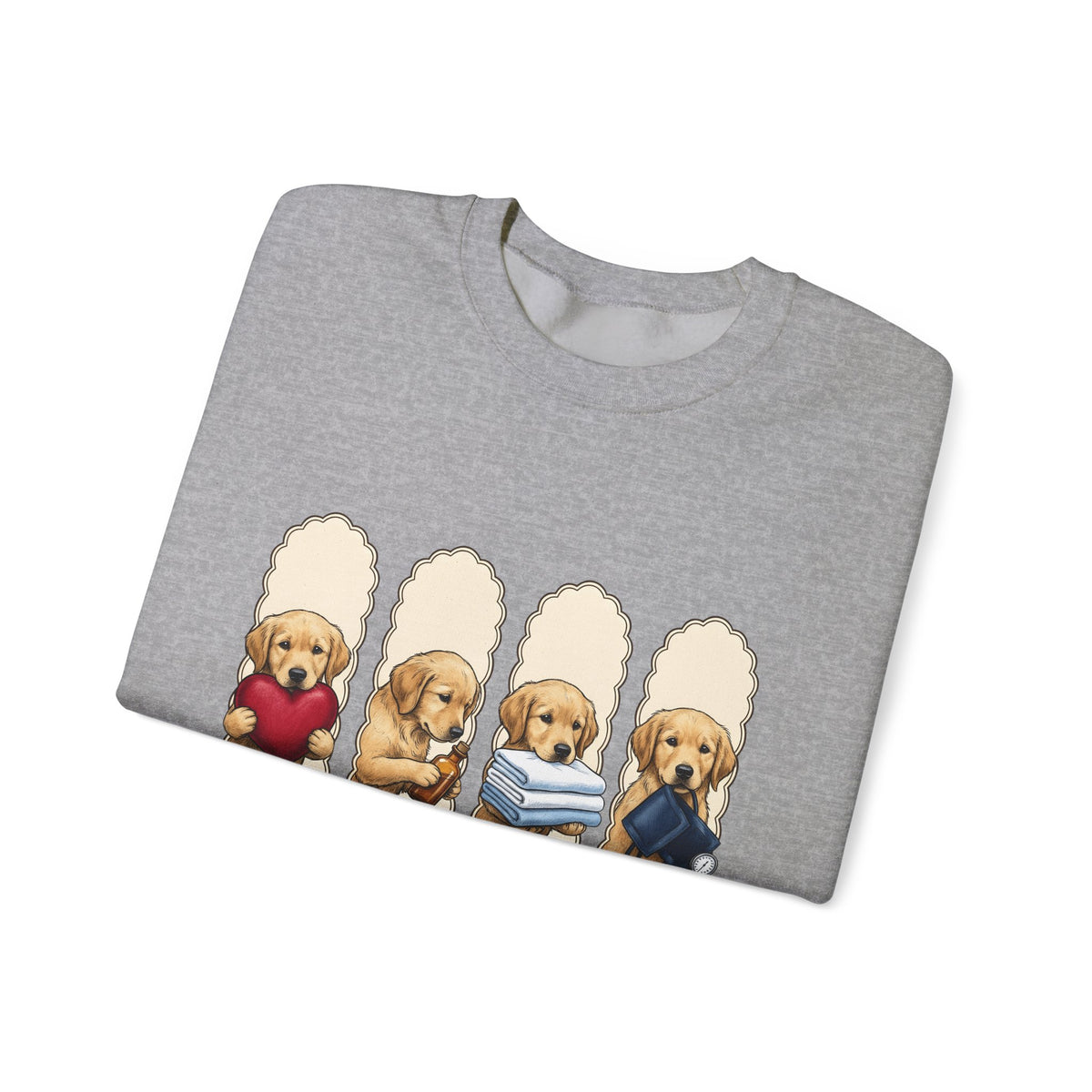 Golden Dog Puppy Nurse Pet Gift Puppy Healthcare Enthusiast Doggo Animal Minimalist Sweatshirt