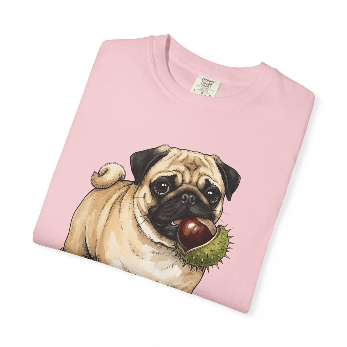 Pug Canine T-Shirt Dog Foliage Gift Women Acrylic T-Shirt Dog T-Shirt Dog Fan Painted T-Shirt Floral Graphic Line Art Warm Socks T-Shirt