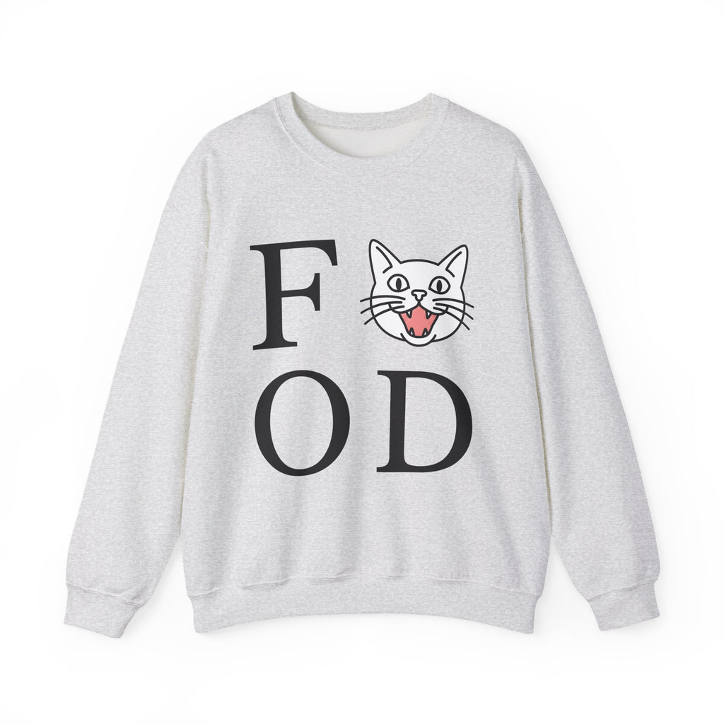 Cat Face Graphic Sweatshirt Cat Humor Gift Women Minimalist Sweatshirt Kitty Sweatshirt Feline Fan Simple Sweatshirt Funny Graphic Modern Bold Letters Sweatshirt