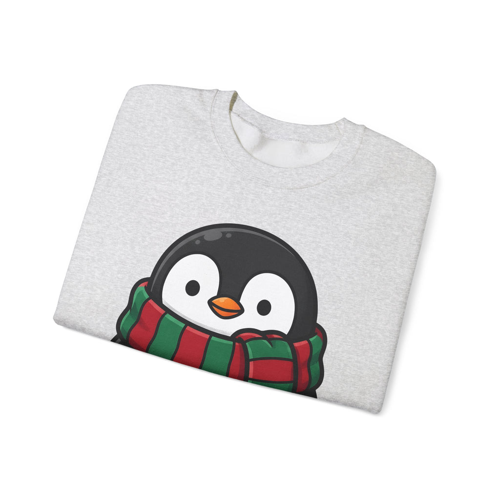 Penguin Clipart Sweatshirt Animals Festive Gift Women Kawaii Sweatshirt Pinguin Sweatshirt Wildlife Fan Cute Sweatshirt Holiday Graphic Comic Neck Wrap Sweatshirt