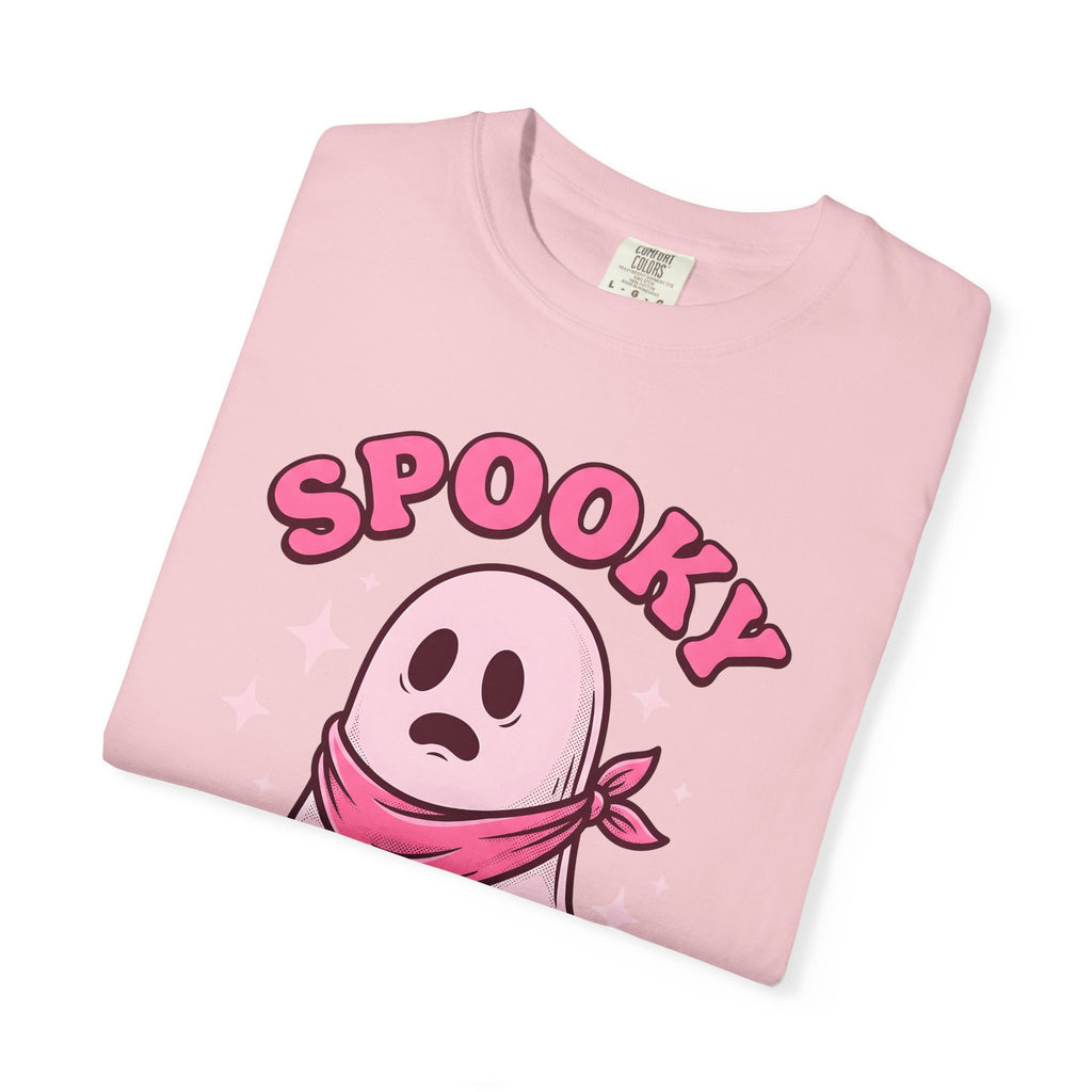 Ghost Scarf Cowgirl Season Gift Comic Scarf Rodeo Fan Cartoon Autumn Vintage Glitter T-Shirt