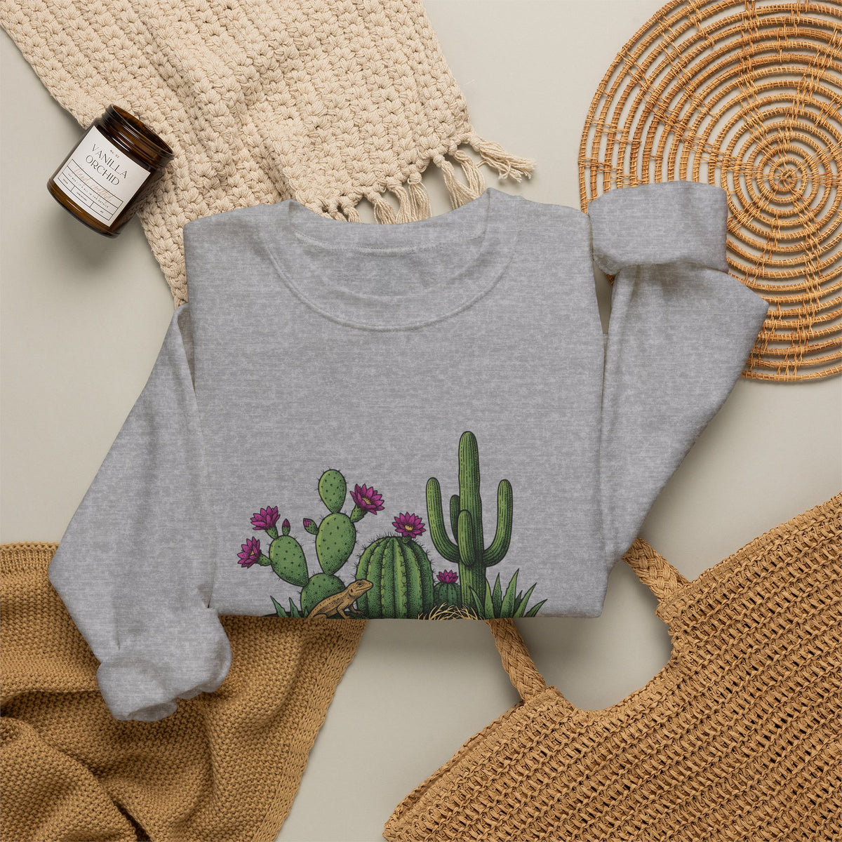 Western Hat Cactus Sweatshirt Cowgirl Cowboy Gift Women Rustic Sweatshirt Saguaro Sweatshirt Rodeo Fan Country Sweatshirt Cowboy Graphic Retro Reptile Sweatshirt