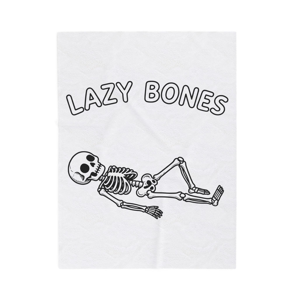 Skeleton Graphic Blanket Funny Halloween Gift Women Cartoon Blanket Skull Blanket Humor Fan Spooky Graphic Design Retro Bones Blanket