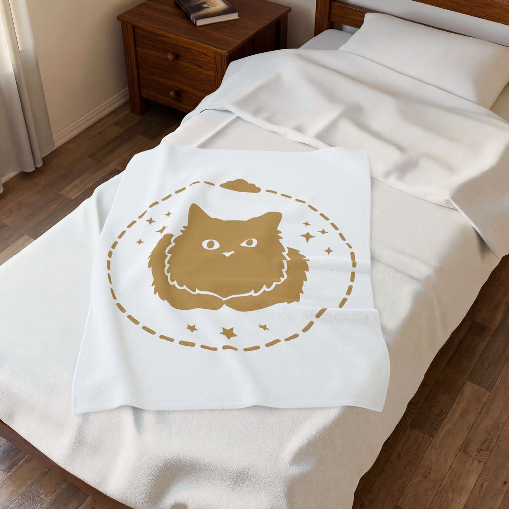 Soft Cat Cat Pet Gift Simple Kitten Cat Fan Minimalist Animal Contemporary Sparkles Blanket