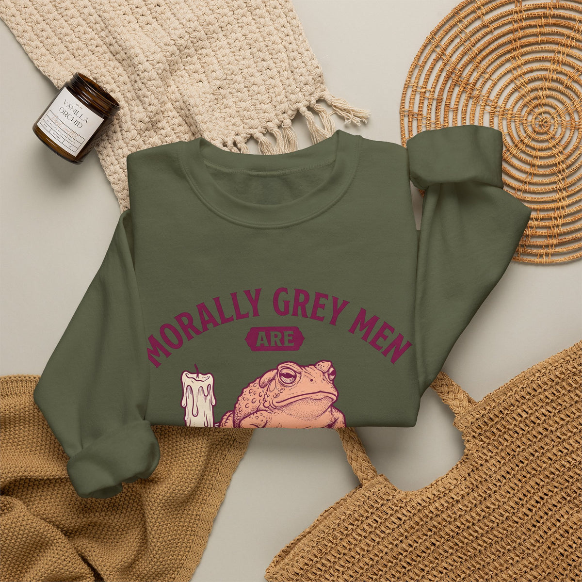 Amphibian Diary Sweatshirt Toad Myth Gift Women Rustic Sweatshirt Frog Sweatshirt Toad Fan Primitive Sweatshirt Legend Graphic Outline Flame Sweatshirt