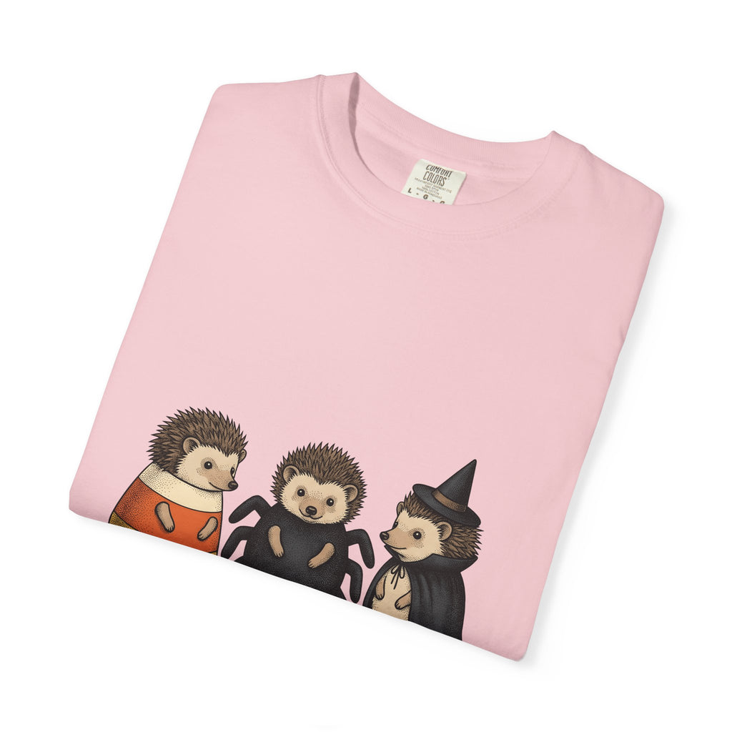 Porcupine Costumes T-Shirt Halloween Critter Gift Women Lovable T-Shirt Quill Pig T-Shirt Horror Fan Quilled Graphic T-Shirt Ink Drawing Wizard Hat