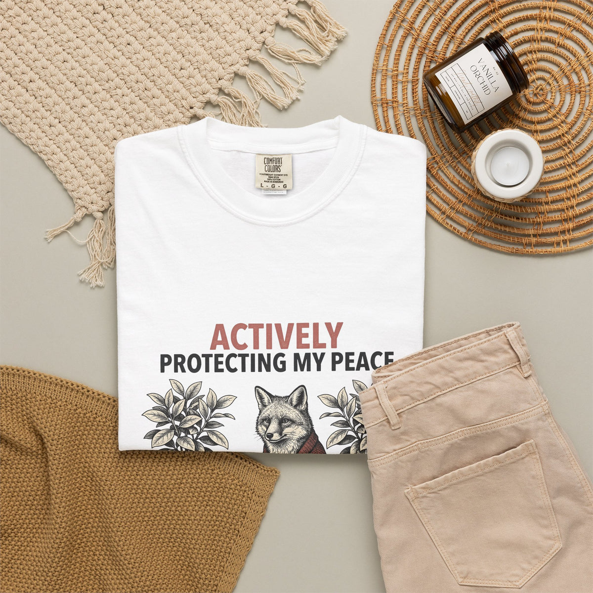 Fox Music Player T-Shirt Funny Creatures Gift Women Classic T-Shirt Mp3 Player T-Shirt Humor Fan Retro T-Shirt Animal Graphic Doodle Indoor Plants