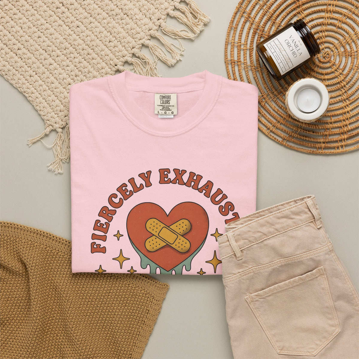 Love Patch T-Shirt Mom Wellness Gift Women Vintage T-Shirt Heart Patch T-Shirt Motherhood Enthusiast Retro T-Shirt Self Care Graphic Hand Drawn