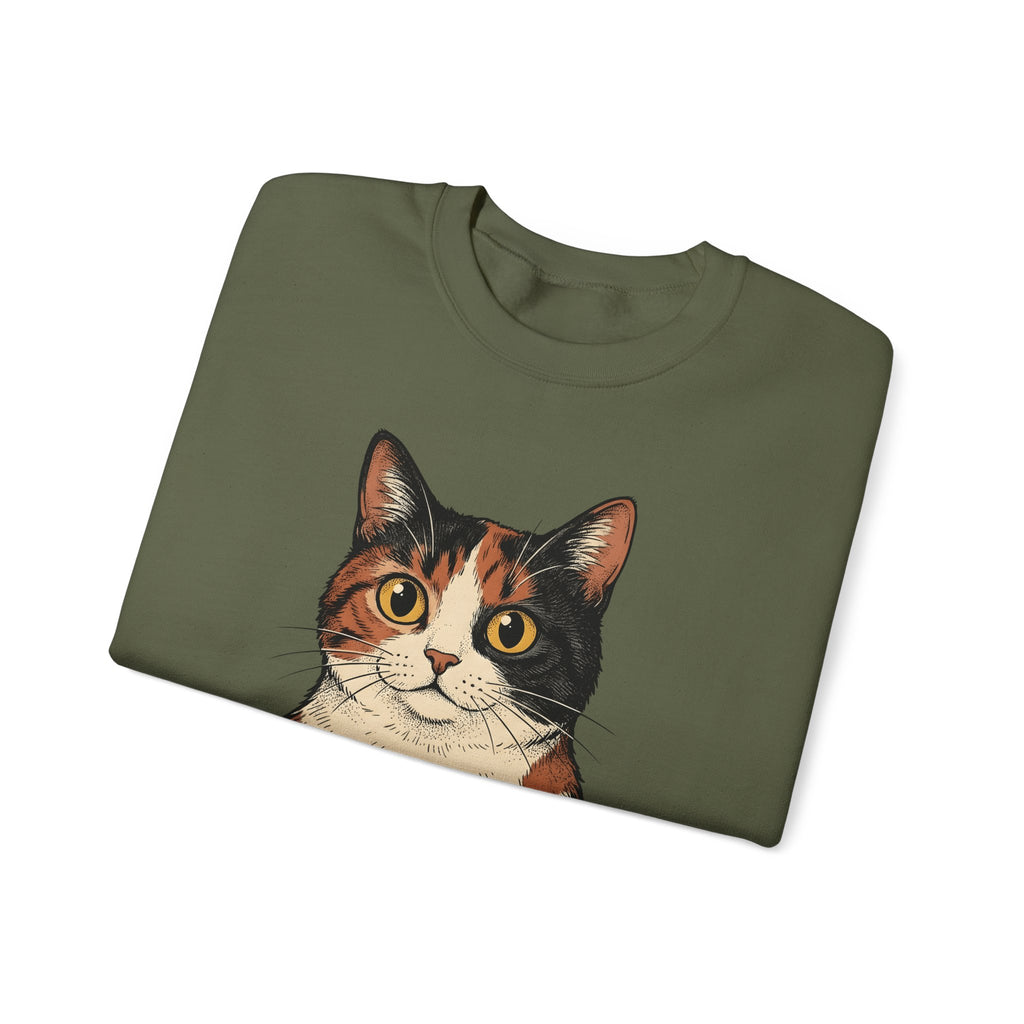 Kitten Sweatshirt Sweatshirt Cat Herbal Gift Women Sketch Sweatshirt Cat Cup Sweatshirt Cat Fan Feline Drawing Sweatshirt Herbalism Graphic Retro Tea Sweatshirt Sweatshirt