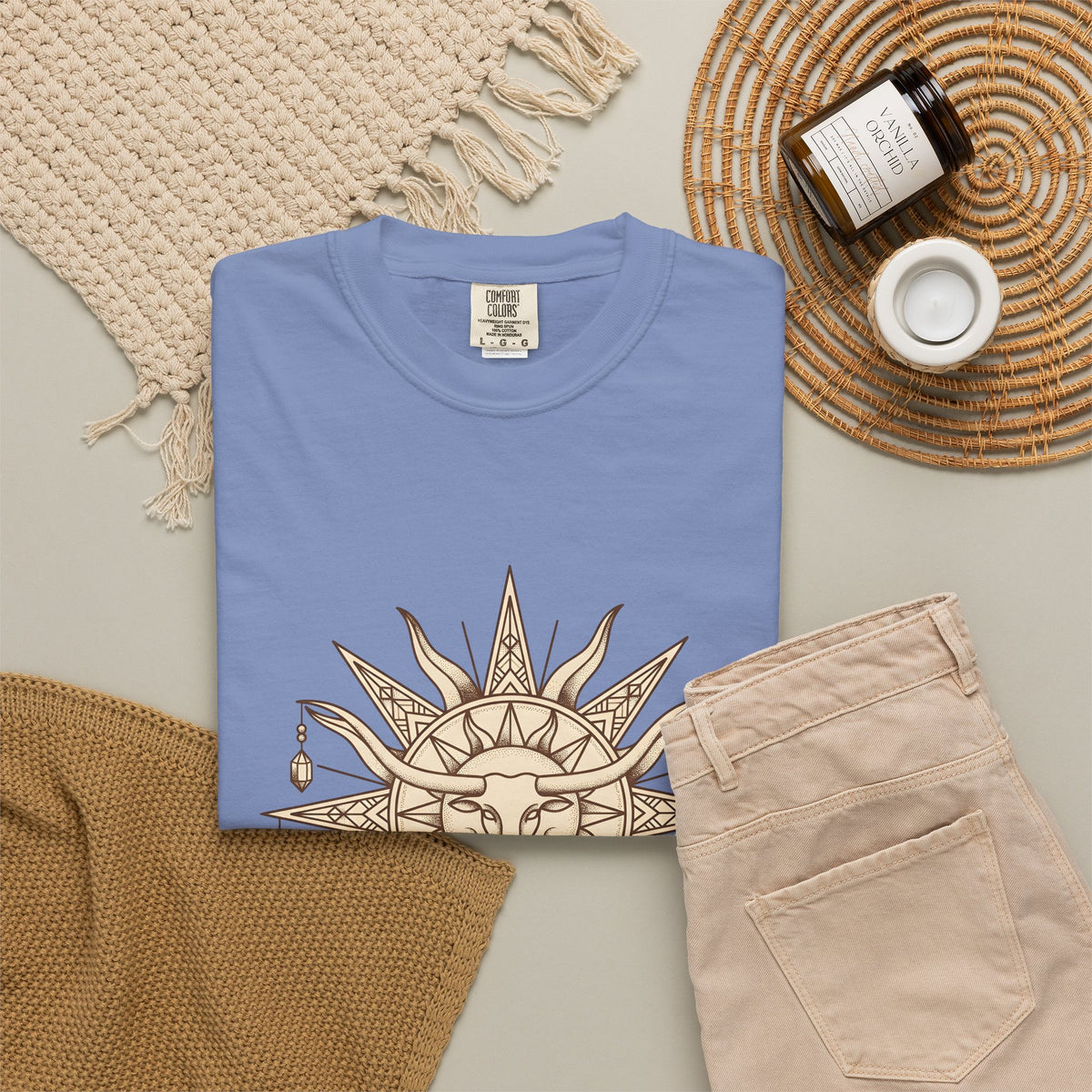 Steer Skull Sun T-Shirt Cowgirl Frontier Gift Women Gypsy T-Shirt Skull T-Shirt Cowboy Fan Bull Graphic Old-Fashioned Stones T-Shirt