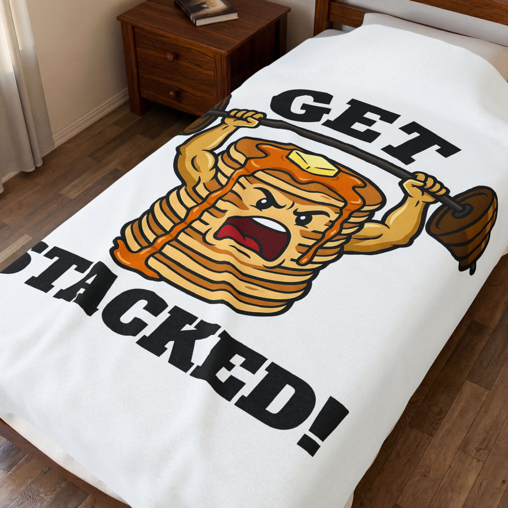 Hotcake Stack Blanket Desserts Training Gift Women Caricature Blanket Pancake Tower Blanket Pastry Fan Cartoon Blanket Fitness Graphic Heavy Stroke