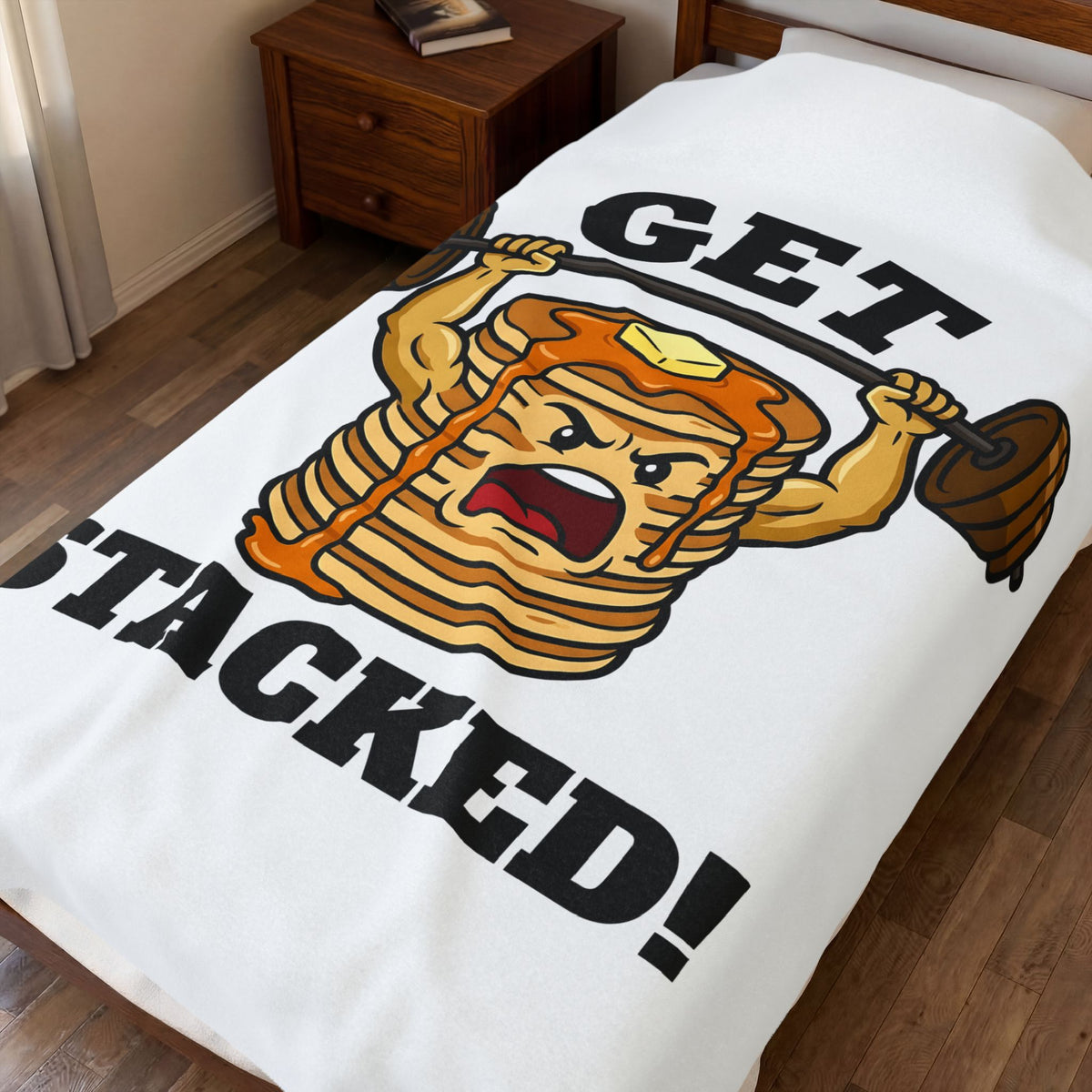 Hotcake Stack Blanket Desserts Training Gift Women Caricature Blanket Pancake Tower Blanket Pastry Fan Cartoon Blanket Fitness Graphic Heavy Stroke