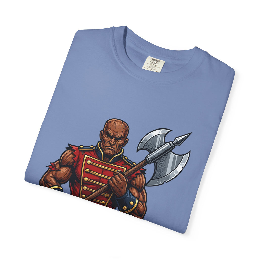 Wooden Soldier T-Shirt Christmas Festive Gift Women Sketch T-Shirt Tin Soldier T-Shirt Holiday Fan Drawing Graphic T-Shirt Hand Drawn War Axe