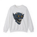 Devil Skull Sweatshirt Halloween Horror Gift Women Tattoo Sweatshirt Skull Sweatshirt Horror Fan Scary Graphic Sweatshirt Retro Teeth Sweatshirt