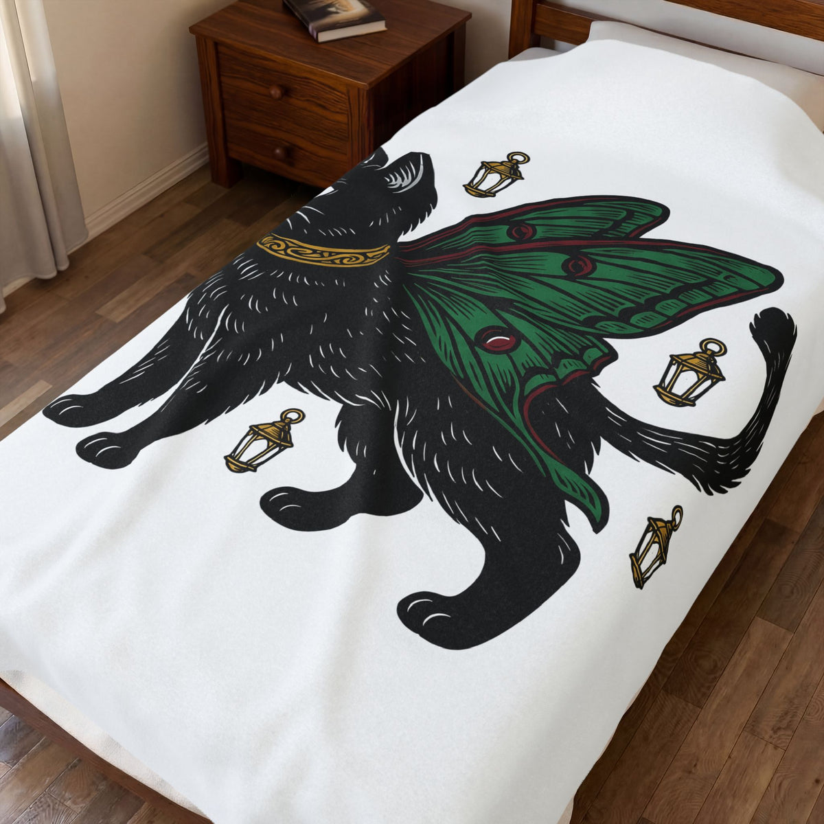 Magical Cat Blanket Cat Mythical Gift Women Enchanted Blanket Kitty Blanket Feline Fan Mystical Graphic Blanket Retro Light Blanket