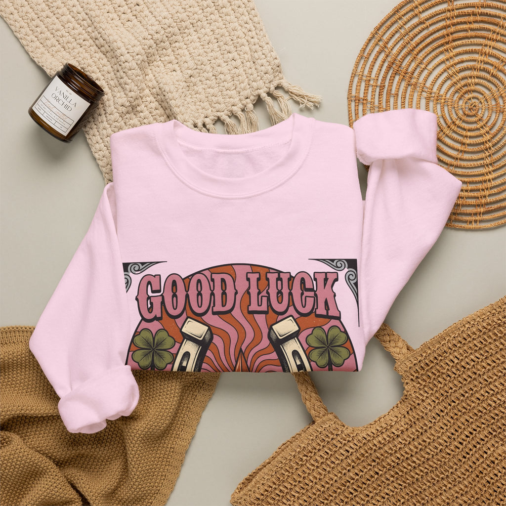 Star Horseshoe Sweatshirt Cowgirl Ranch Gift Women Old School Sweatshirt Horseshoe Sweatshirt Cowboy Fan Rodeo Sweatshirt Farm Design Hand Drawn Four Leaf