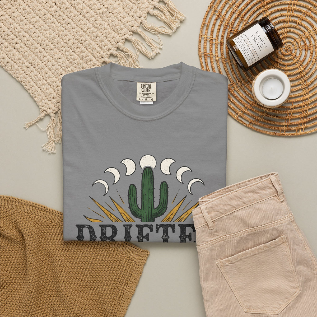 Desert Sun T-Shirt Cowgirl Cowboy Gift Women Southwestern T-Shirt Desert T-Shirt Rodeo Fan Western T-Shirt Ranch Graphic Antique Moon Cycle T-Shirt