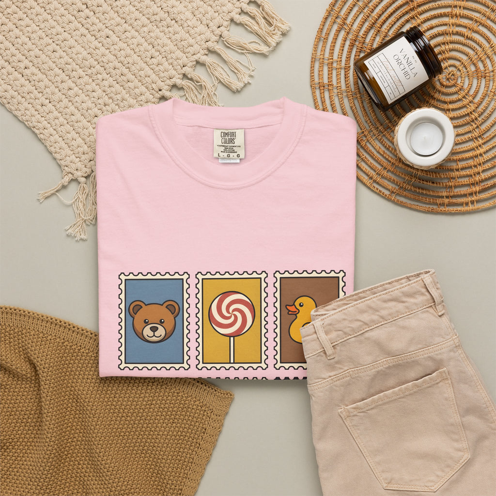 Kids Nurse Stamps T-Shirt Nurses Doctor Gift Women Animated T-Shirt Nursing Stamps T-Shirt Nurse Enthusiast Cartoon T-Shirt Medical Practitioner