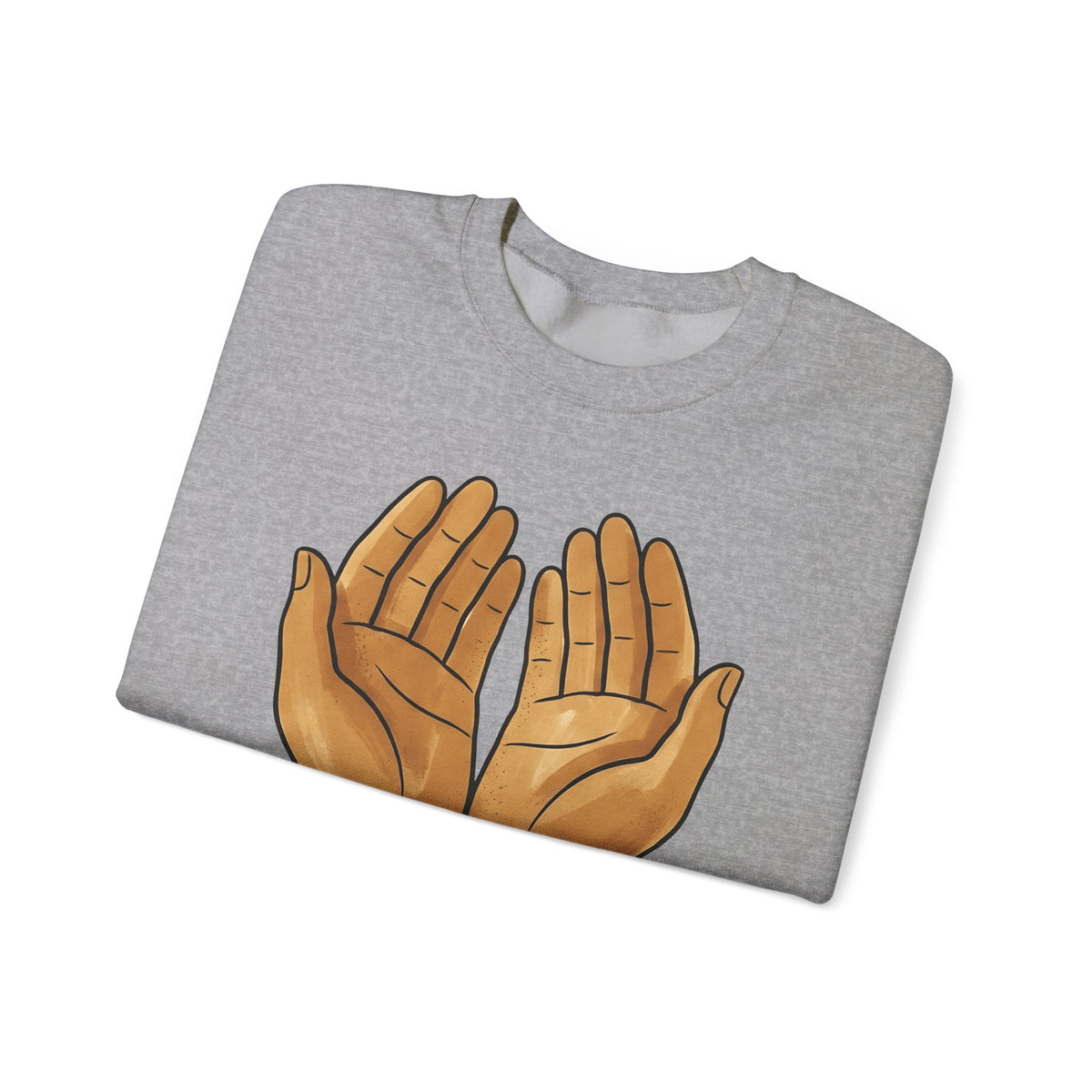 Open Palms Sweatshirt Support Thanks Gift Women Sketch Sweatshirt Hands Sweatshirt Caregiver Enthusiast Drawing Illustration Gratitude Graphic Simple