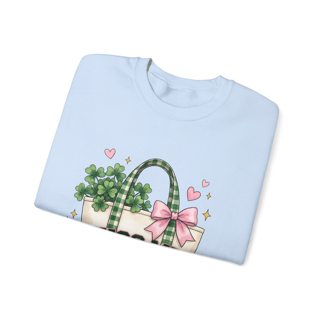 Clover Sweatshirt Sweatshirt St Patrick's Day Celebration Gift Women Paint Sweatshirt Tote Sweatshirt Shamrock Fan Painted Sweatshirt Party Graphic Sketch Pink