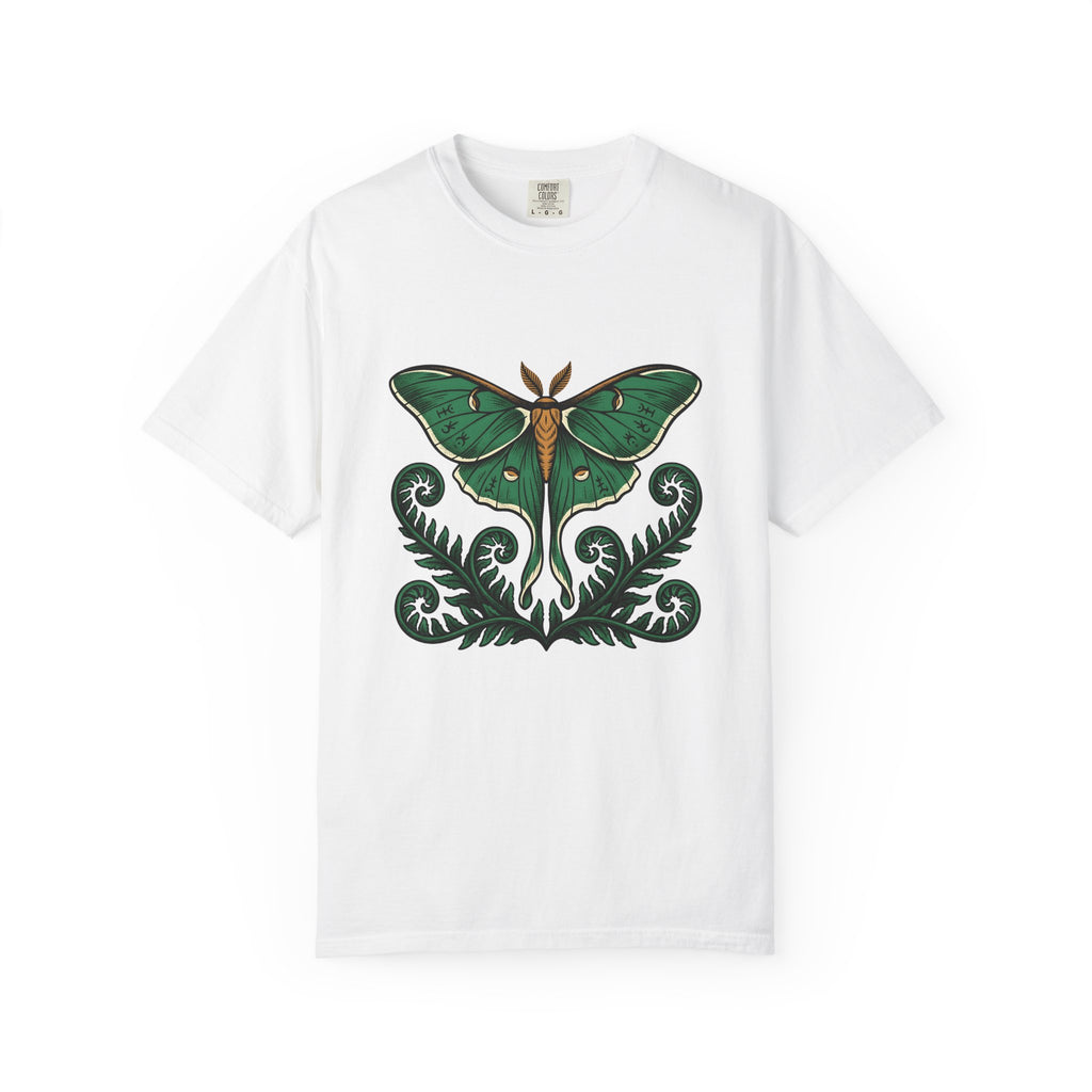 Luna Bug T-Shirt Boho Chic Environment Gift Women Antique T-Shirt Firefly T-Shirt Bohemian Fan Vintage T-Shirt Eco Graphic Line Art Greenery T-Shirt