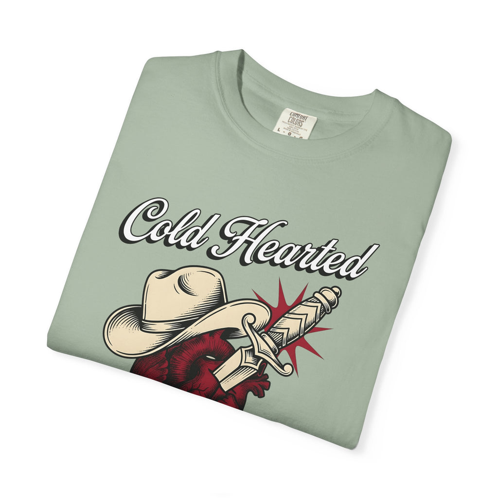 Heart Cowboy Hat T-Shirt Cowgirl Western Gift Women Tattoo T-Shirt Cowboy Hat T-Shirt Rodeo Fan Tattooed T-Shirt Country Graphic Vintage Dagger
