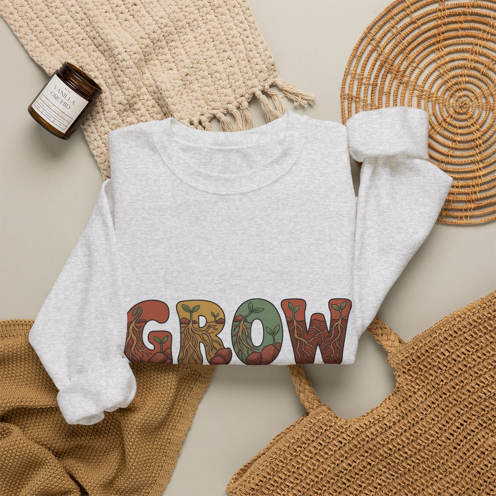 Plant Root Boho Chic Outdoors Gift Sketch Root System Bohemian Enthusiast Drawing Sweatshirt