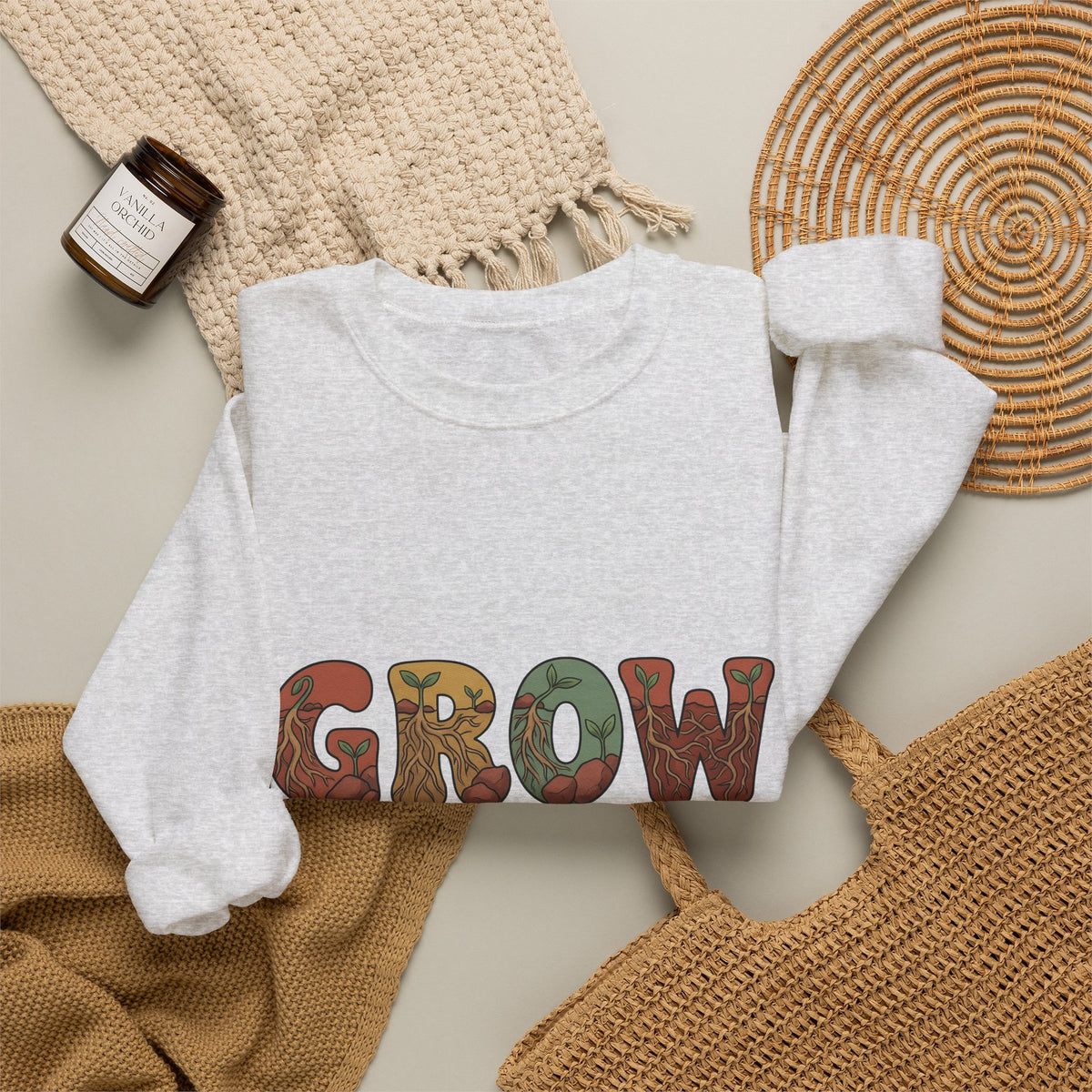 Plant Root Boho Chic Outdoors Gift Sketch Root System Bohemian Enthusiast Drawing Sweatshirt