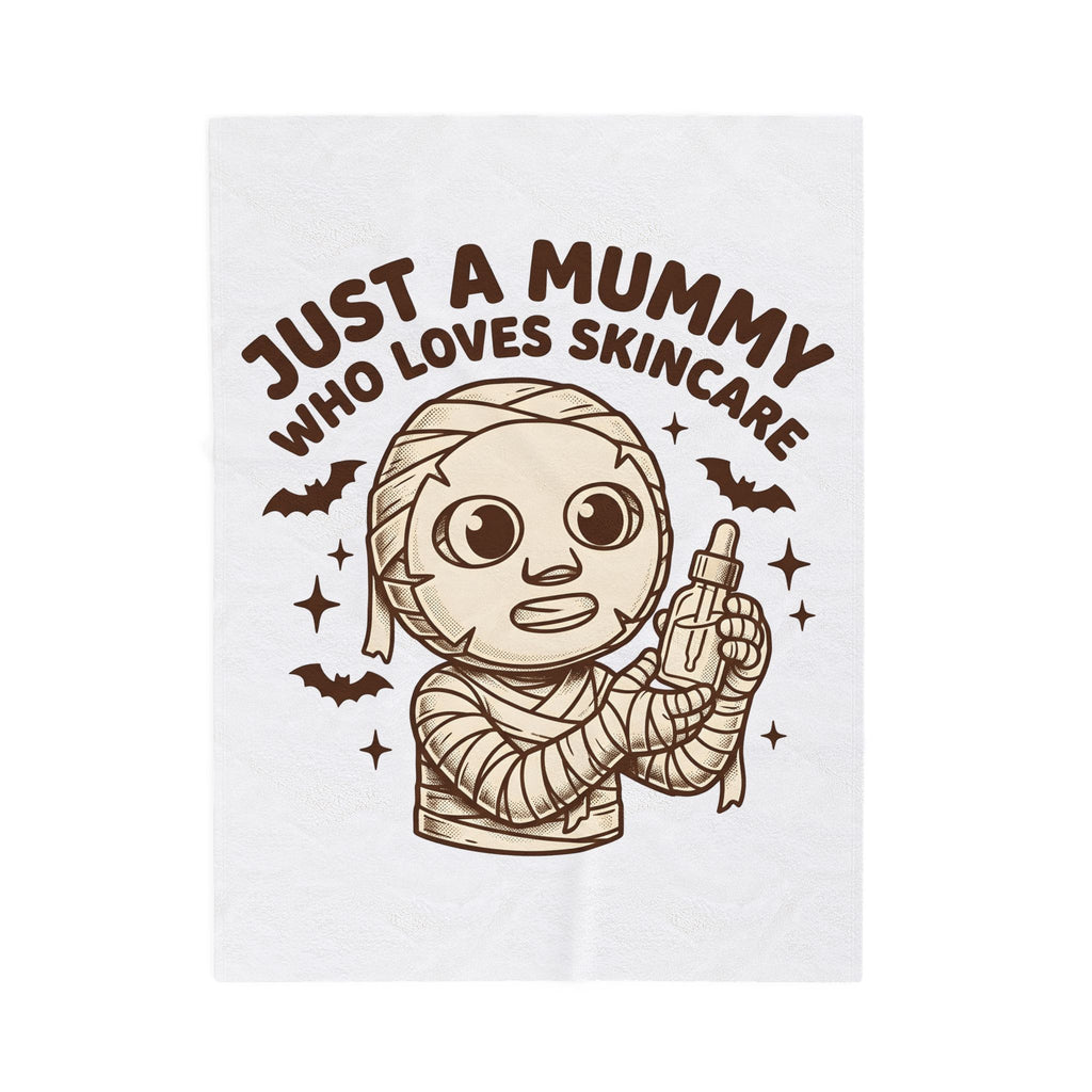 Mummy Costume Blanket Halloween Makeup Gift Women Animated Blanket Wrap Blanket Horror Fan Cartoon Blanket Cosmetics Graphic