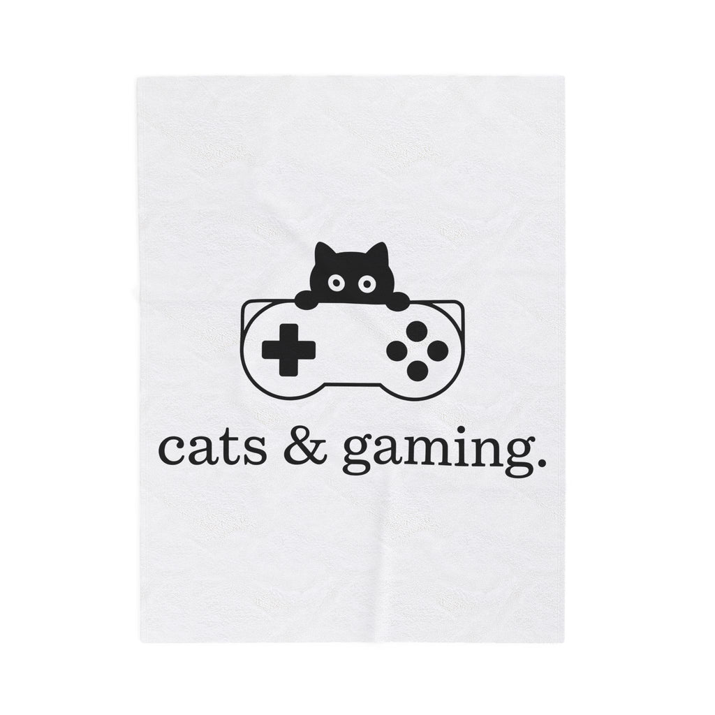 Cat Game Controller Blanket Cat Gaming Gift Women Minimalist Blanket Gamepad Blanket Feline Fan Gamer Graphic Gamer Design Modern Video Game