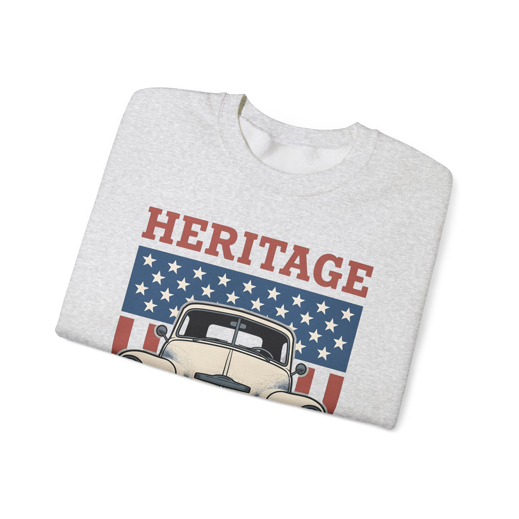 Antique Lorry Sweatshirt America Liberty Gift Women Retro Sweatshirt Truck Sweatshirt Patriot Enthusiast Vintage Sweatshirt Freedom Graphic Line Art Flag