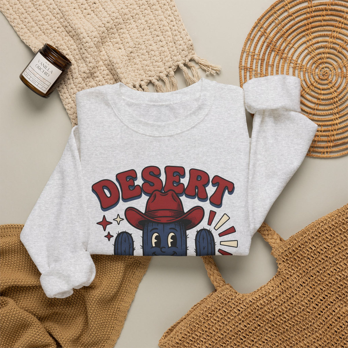 Succulent Cowboy Sweatshirt Cowgirl Ranch Gift Women Comic Sweatshirt Cactus Sweatshirt Cowboy Fan Rodeo Sweatshirt Farm Graphic Vintage Flower Sweatshirt