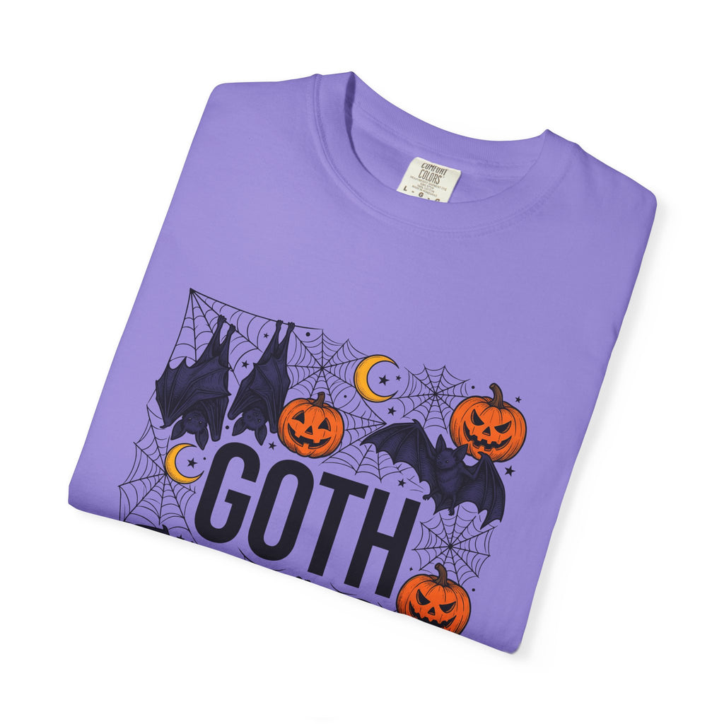 Vampire Pumpkin Goth Autumn Gift Horror Bloodsucking Dark Fan Macabre Fall Hand Drawn Webbing T-Shirt