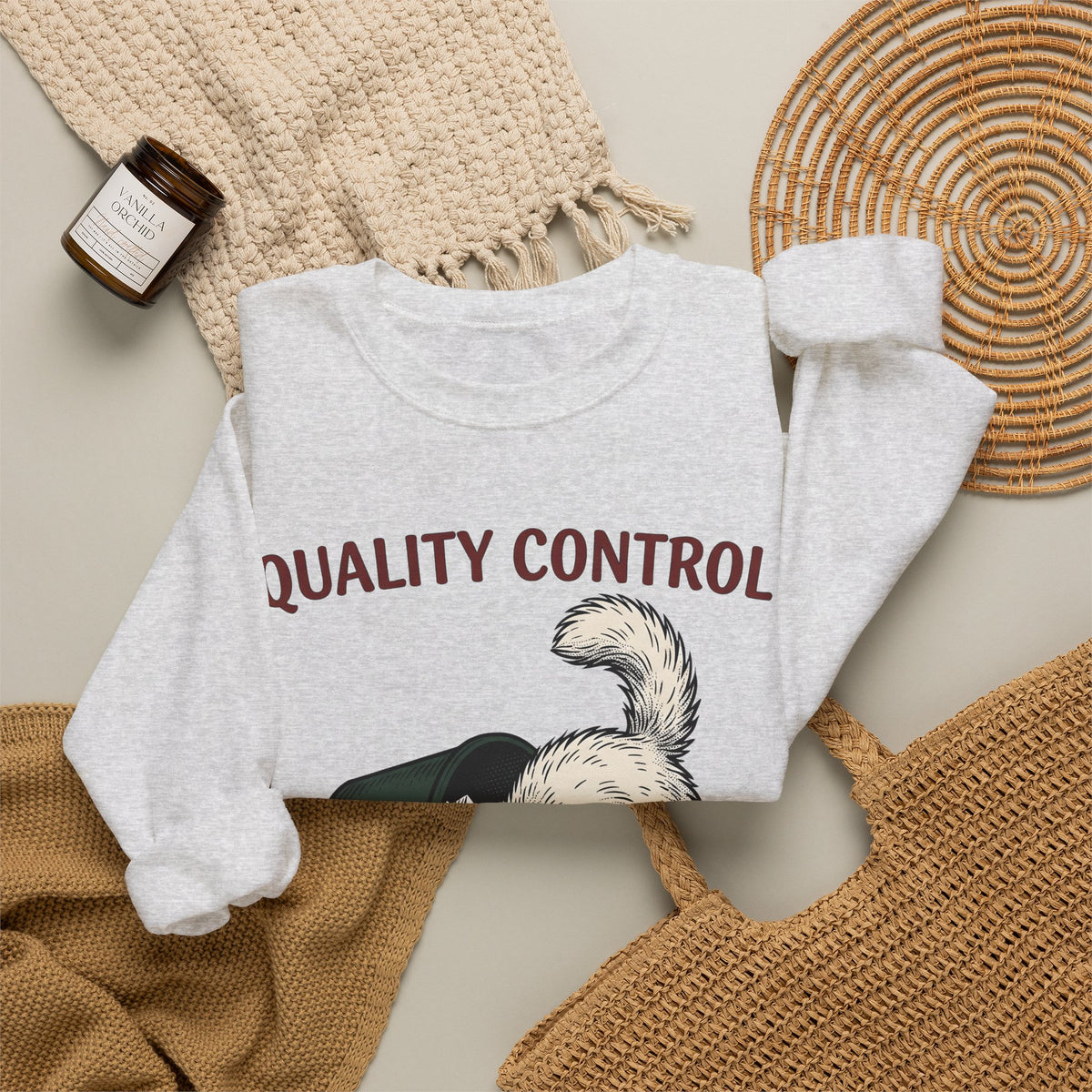 Plush Cat Waste Basket Sweatshirt Cat Satire Gift Women Shabby Chic Sweatshirt Trash Can Sweatshirt Cat Fan Distressed Sweatshirt Sarcastic Graphic Outline