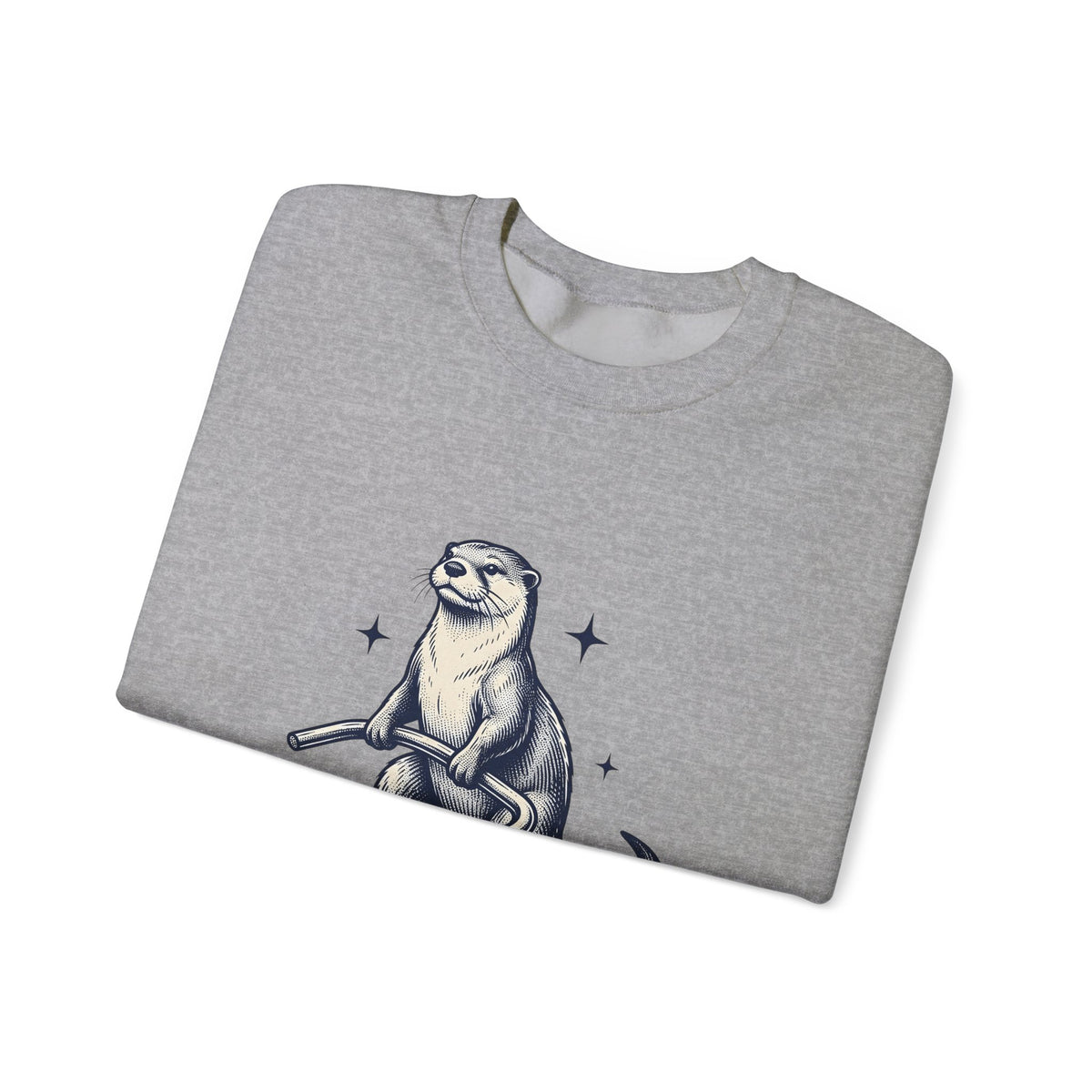 Strong Otter Sweatshirt Funny Animal Gift Women Vintage Sweatshirt Otter Sweatshirt Humor Fan Retro Sweatshirt Wildlife Graphic Hand Drawn Stars Sweatshirt