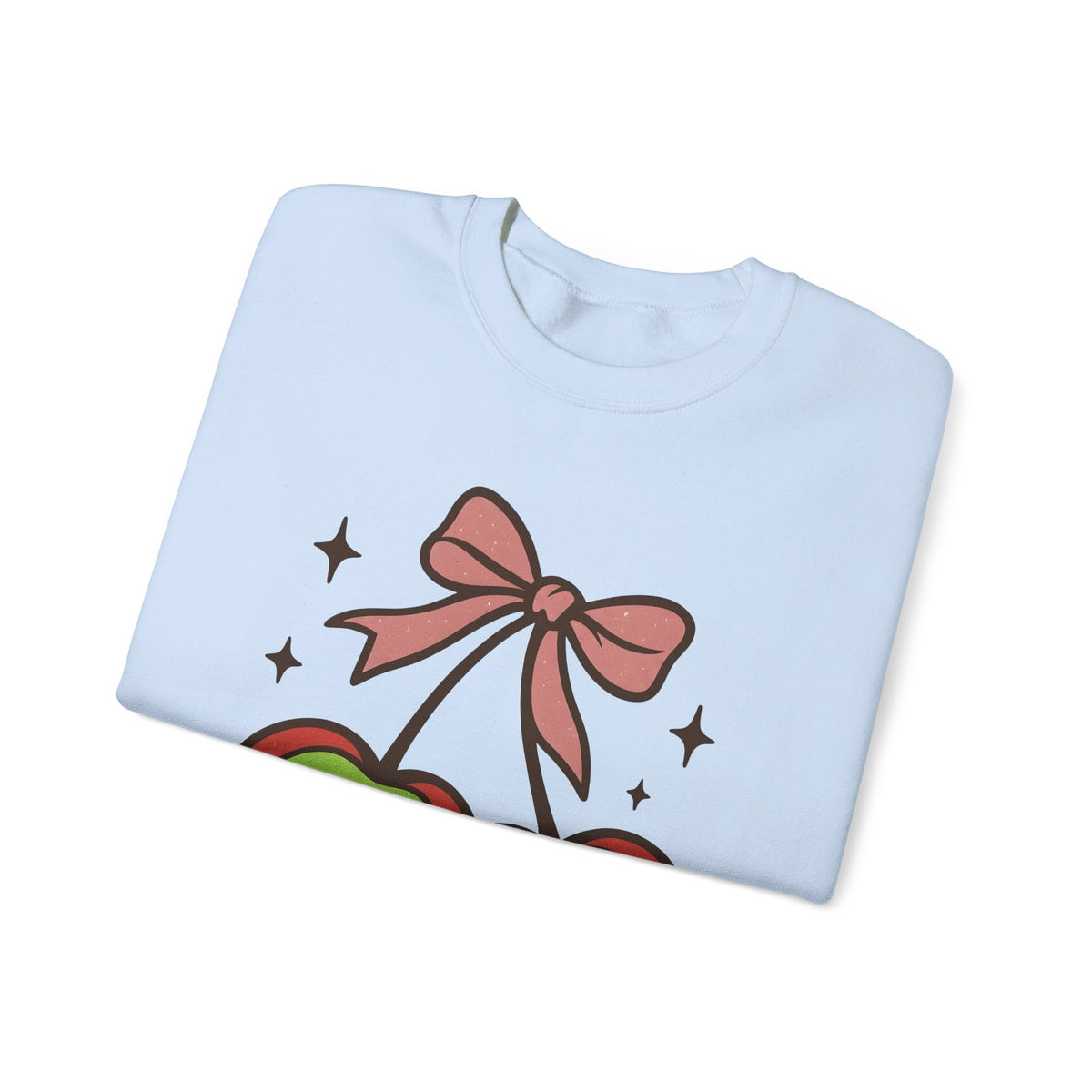 Skull Cherry Sweatshirt Halloween Eerie Gift Women Fun Sweatshirt Sugar Skull Sweatshirt Spooky Fan Cartoon Sweatshirt Dark Graphic Bow Tie Sweatshirt