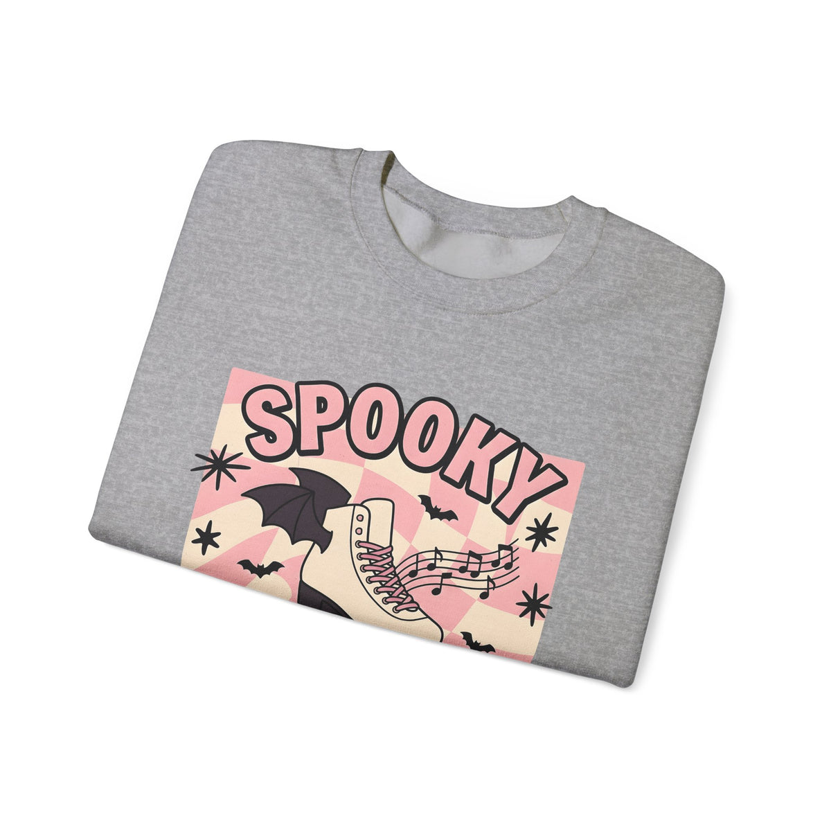 Roller Skate Bat Sweatshirt Halloween Sports Gift Women Line Art Sweatshirt Roller Derby Sweatshirt Horror Fan Skate Graphic Athlete