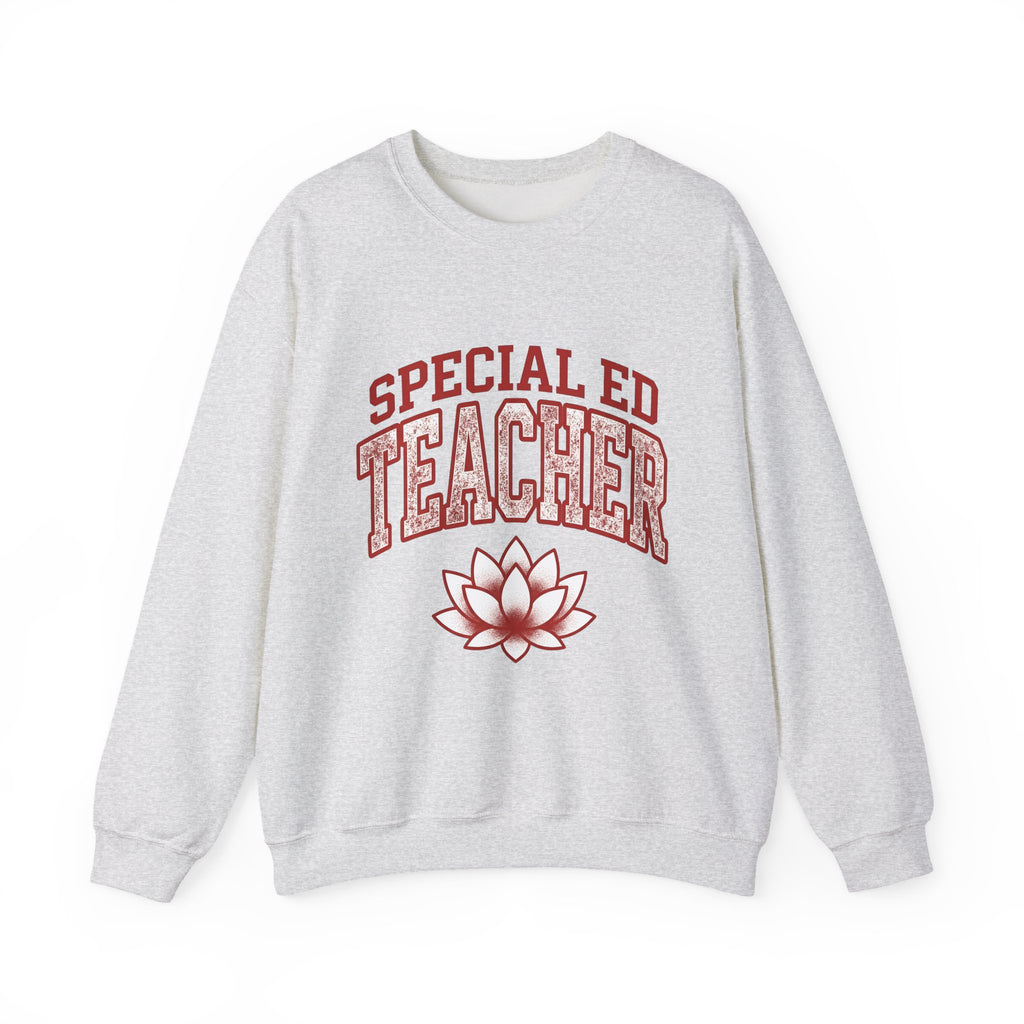 Lotus Petal Sweatshirt Teacher Recognition Gift Women Faded Sweatshirt Waterlily Sweatshirt Educator Enthusiast Distressed Sweatshirt Appreciation Graphic